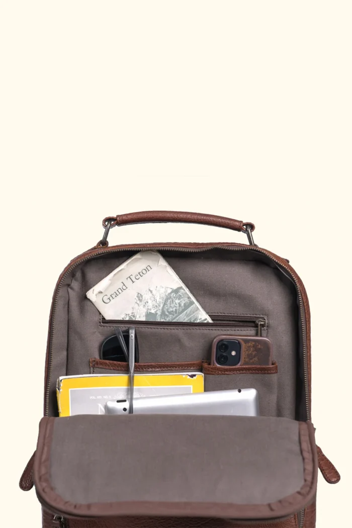 Leather Backpack Roosevelt Limited Edition Bag - Brown