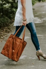 Leather Tote Bag Chelsea Women Shopping Totes - Brown