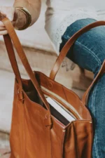 Leather Tote Bag Chelsea Women Shopping Totes - Brown