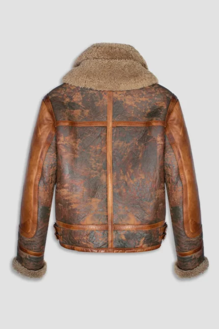 Men Shearling Jacket Bronx Shearling Leather Jacket - Brown