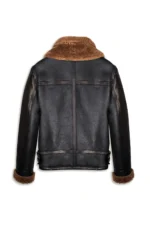 Shearling Leather Jacket Bronx Men Shearling Jacket - Black