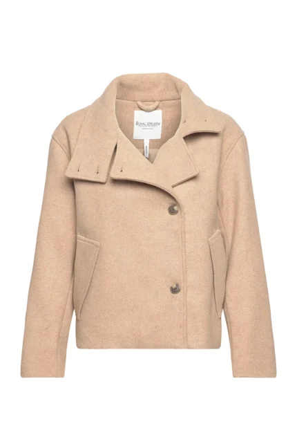Women Wool Jacket Marila Wool Blazer Coat - Beige